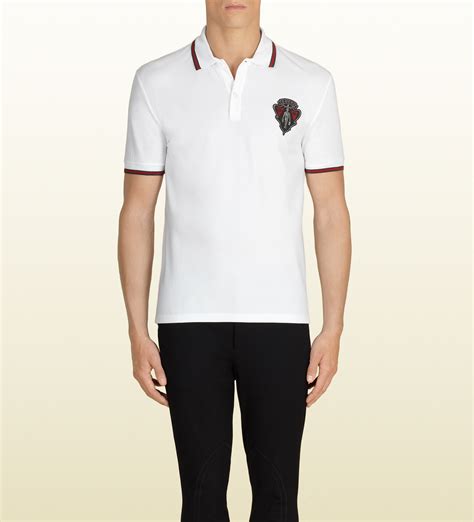 white gucci collar shirt free shipping|authentic Gucci polo shirts.